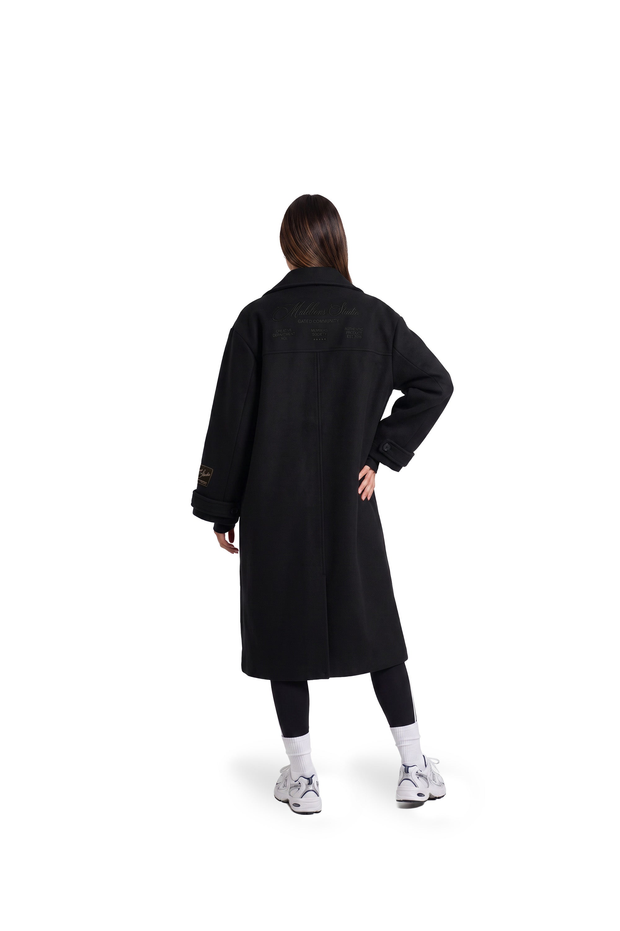 Malelions Women Oversized Studio Coat | Black