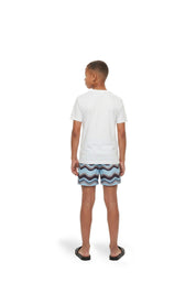 Malelions Junior Wavy Swim Shorts | Light Blue