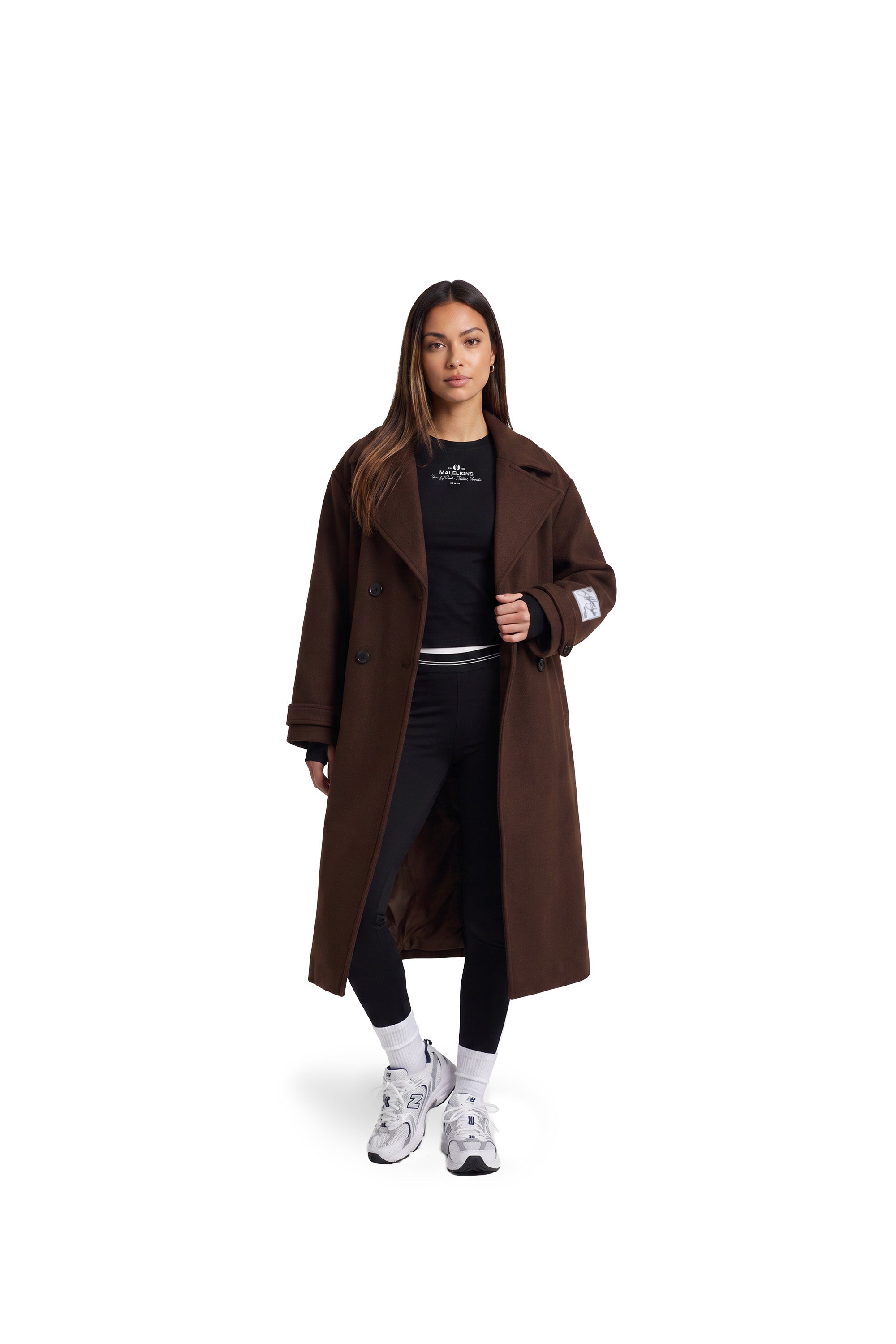 Malelions Women Oversized Studio Coat | Dark Brown