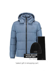 Malelions Men Donn Puffer Jacket | Blue Slate