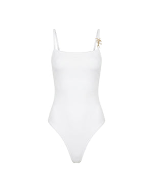 Malelions Women Charm Bodysuit | White