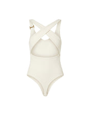 Malelions Women Cross Back Bouclé Bodysuit | Off-White