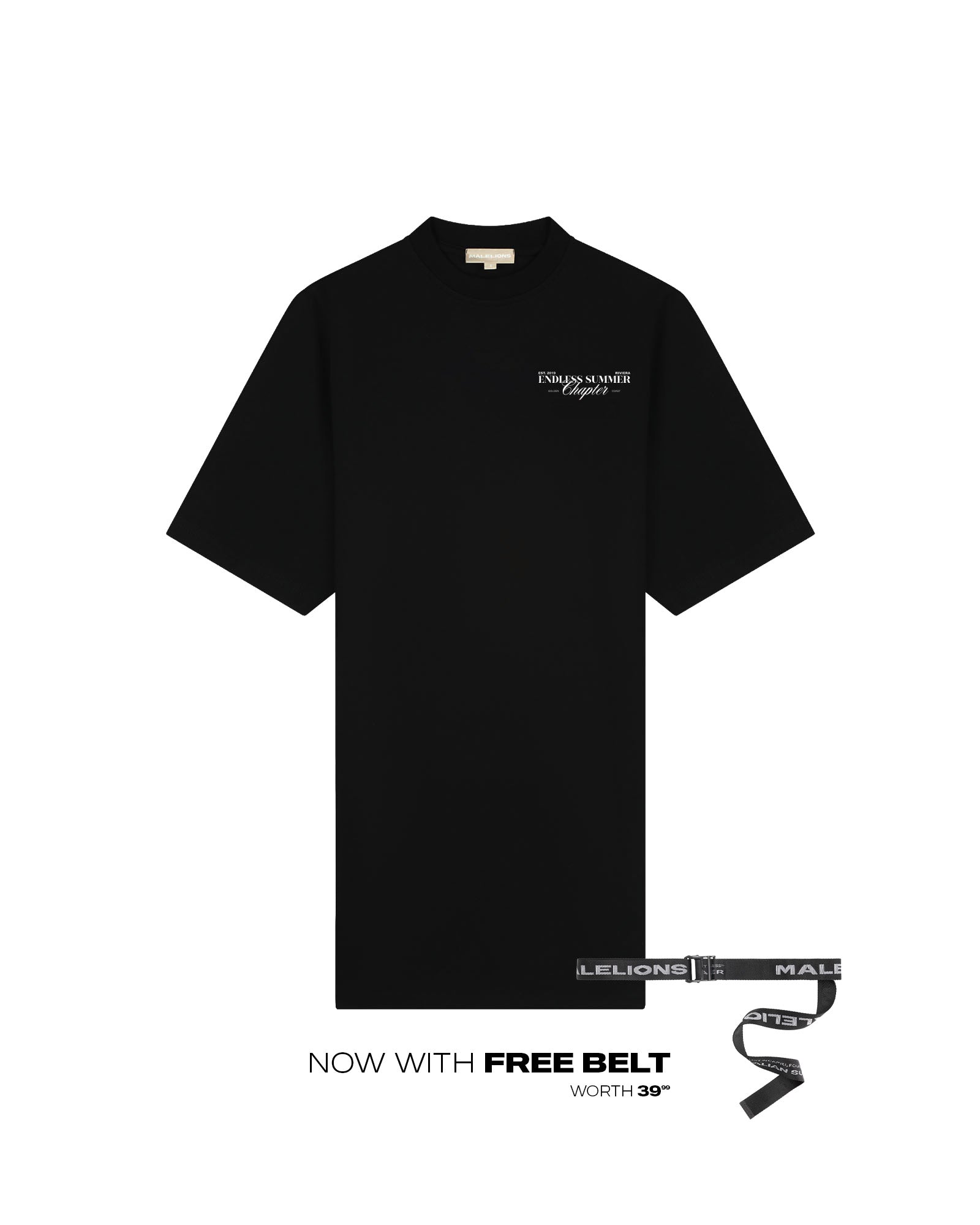 Malelions Women Golden Coast T-Shirt Dress | Black/White