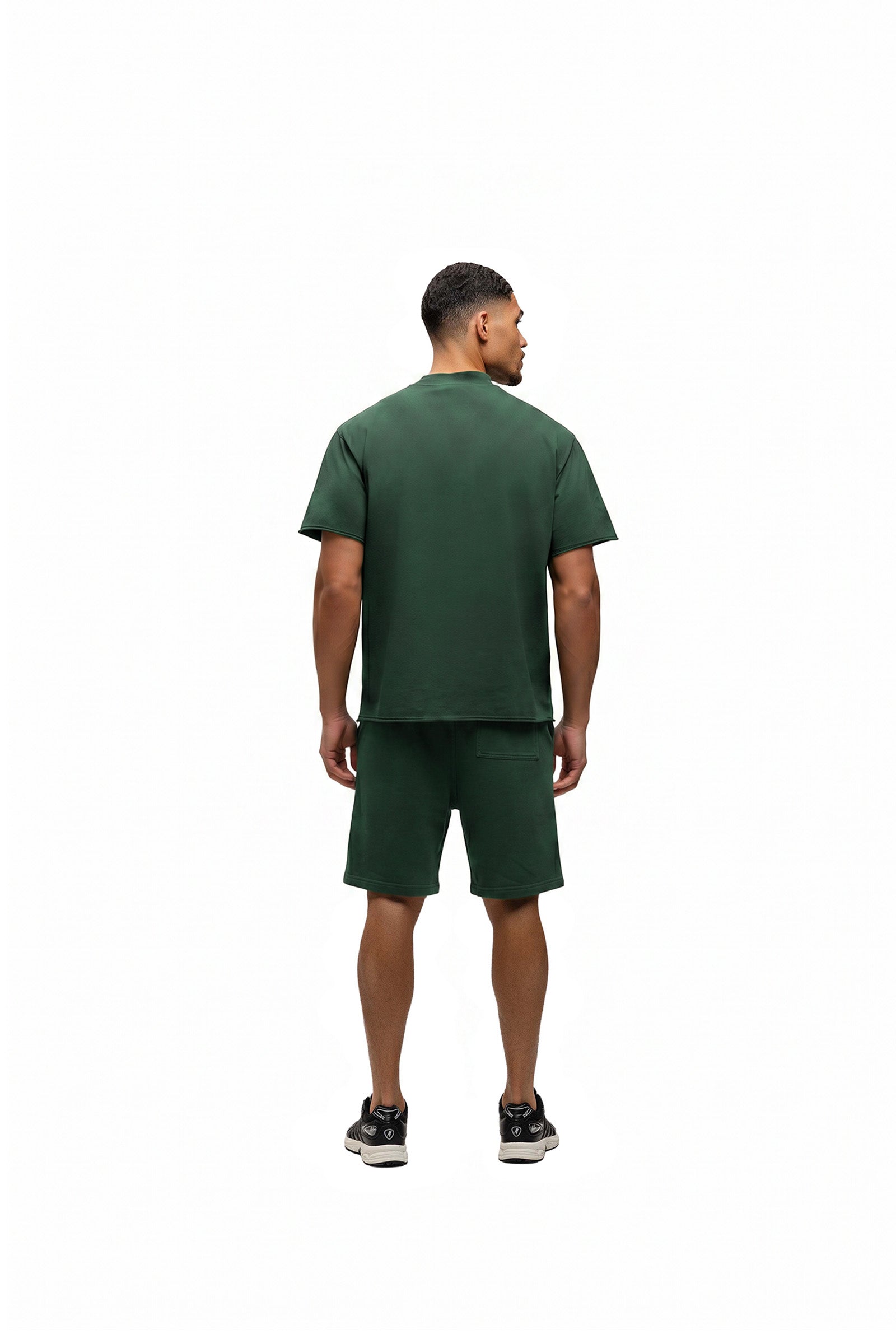 Malelions Men Heavyweight Applique T-Shirt | Racing Green