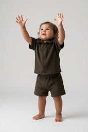 Malelions Baby Bouclé Signature Shirt | Cocoa