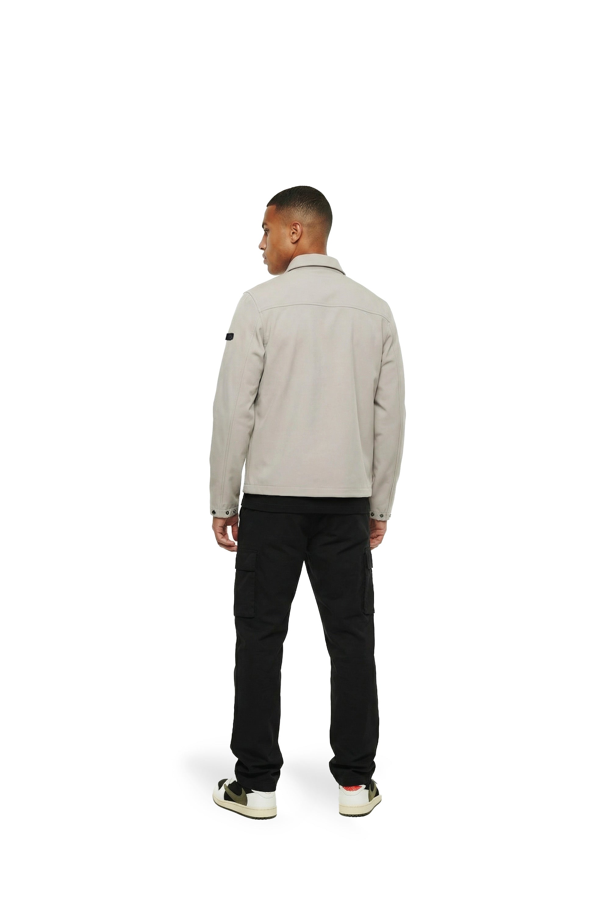 Malelions Men Softshell Coach Jacket | Light Taupe