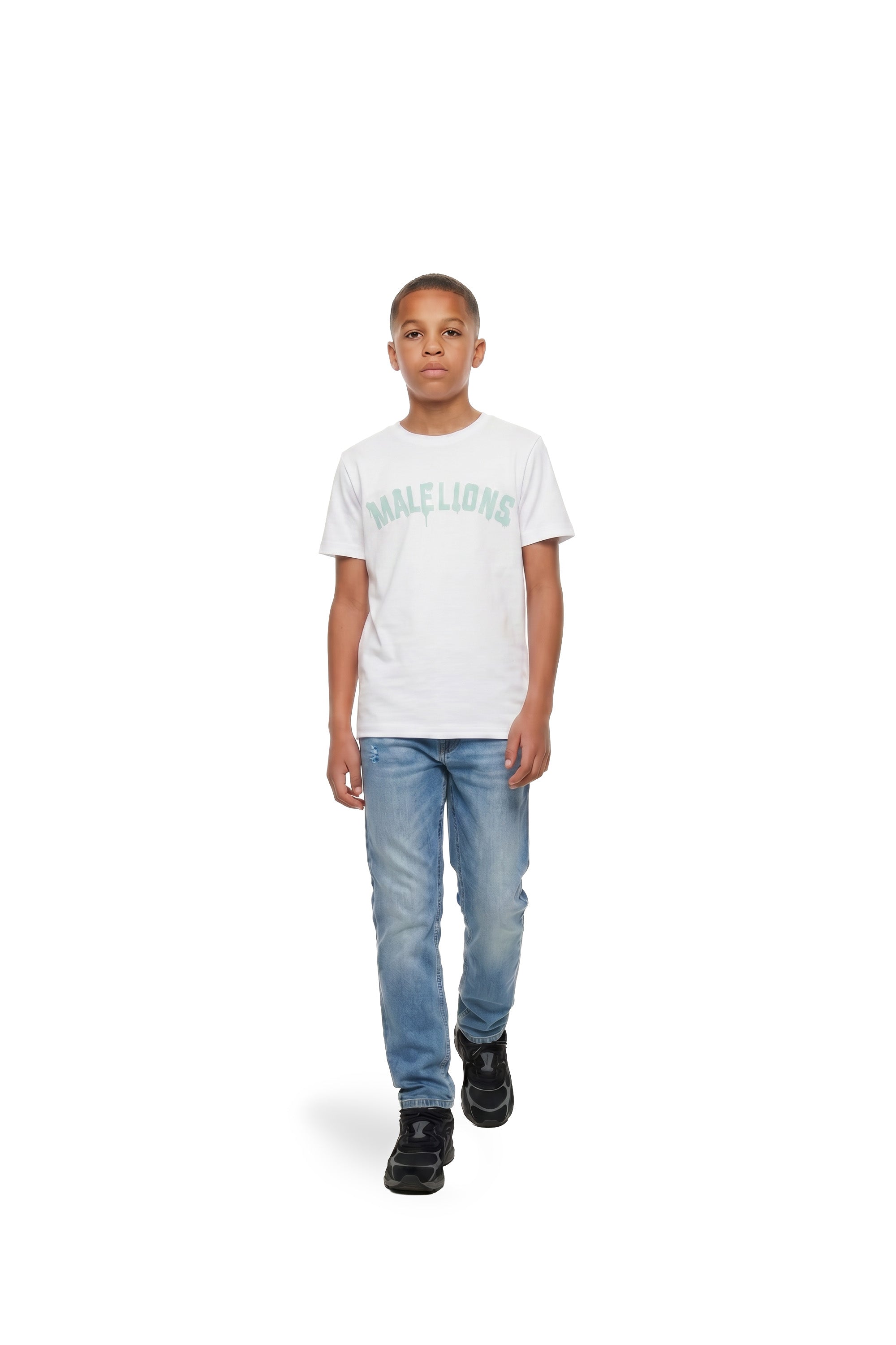 Malelions Junior Straight Washed Jeans | Light Blue