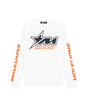 Malelions Men Motocross Longsleeve T-Shirt | White