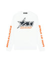  Malelions Men Motocross Longsleeve T-Shirt | White
