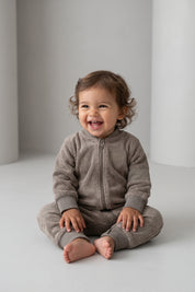 Malelions Baby Signature Towelling Tracksuit | Latte