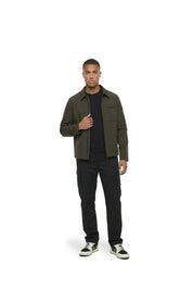 Malelions Men Softshell Coach Jacket | Vintage Green