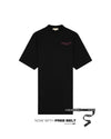  Malelions Women Golden Coast T-Shirt Dress | Black/Flamingo Pink