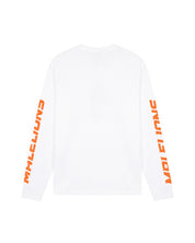 Malelions Men Motocross Longsleeve T-Shirt | White