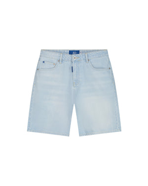 Malelions Men Straight Fit Denim Shorts | Light Blue