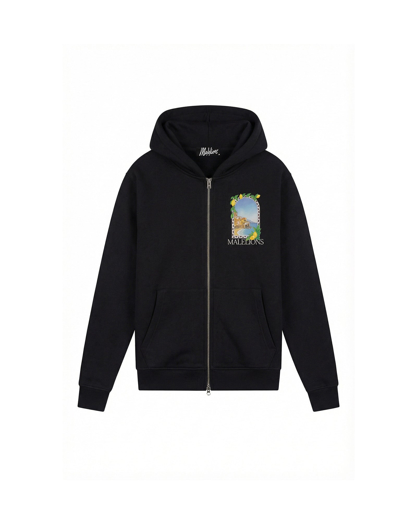 Malelions Men Amalfi Window Zip Hoodie | Black