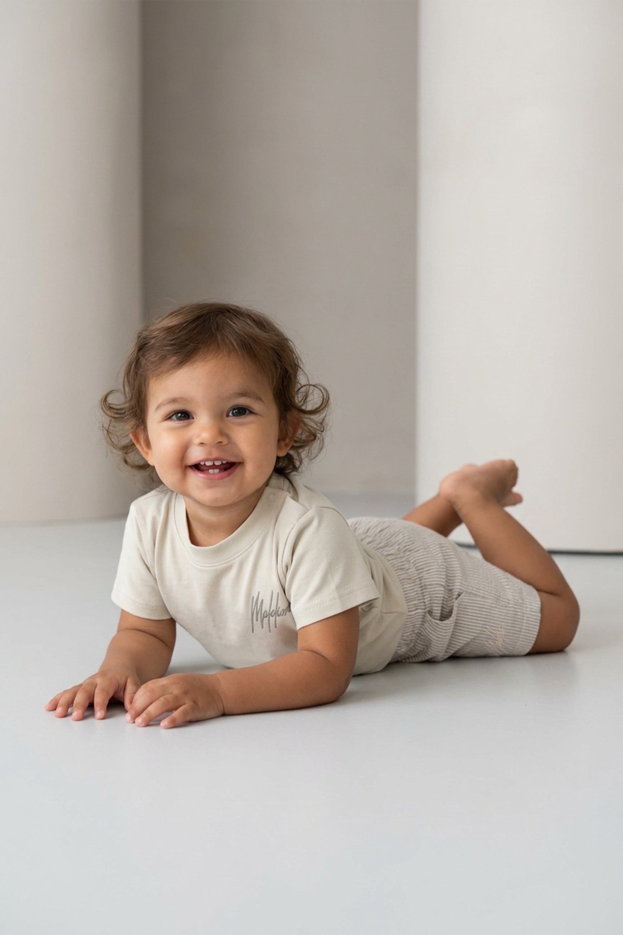 Malelions Baby Seersucker Swim Shorts | Caramel