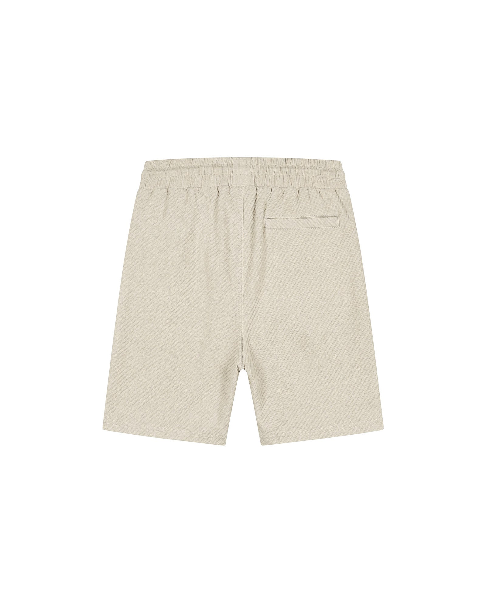 Malelions Men Diagonal Seersucker Shorts | Light Beige