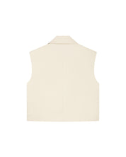 Malelions Women Cropped Emblem Gilet | Beige