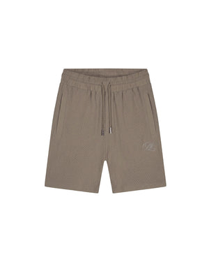 Malelions Men Diagonal Seersucker Shorts | Dark Sage
