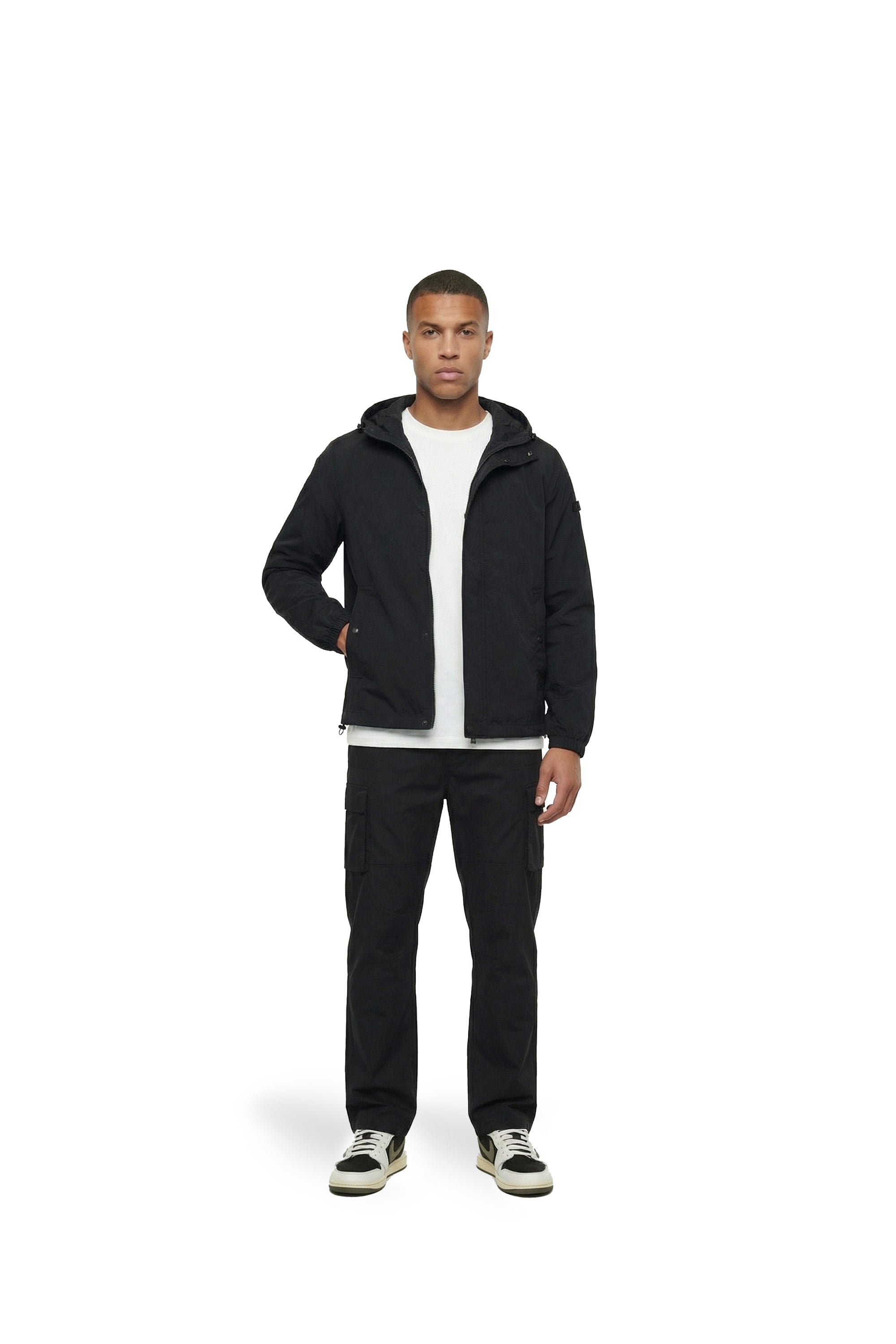Malelions Men Nylon Windbreaker | Black