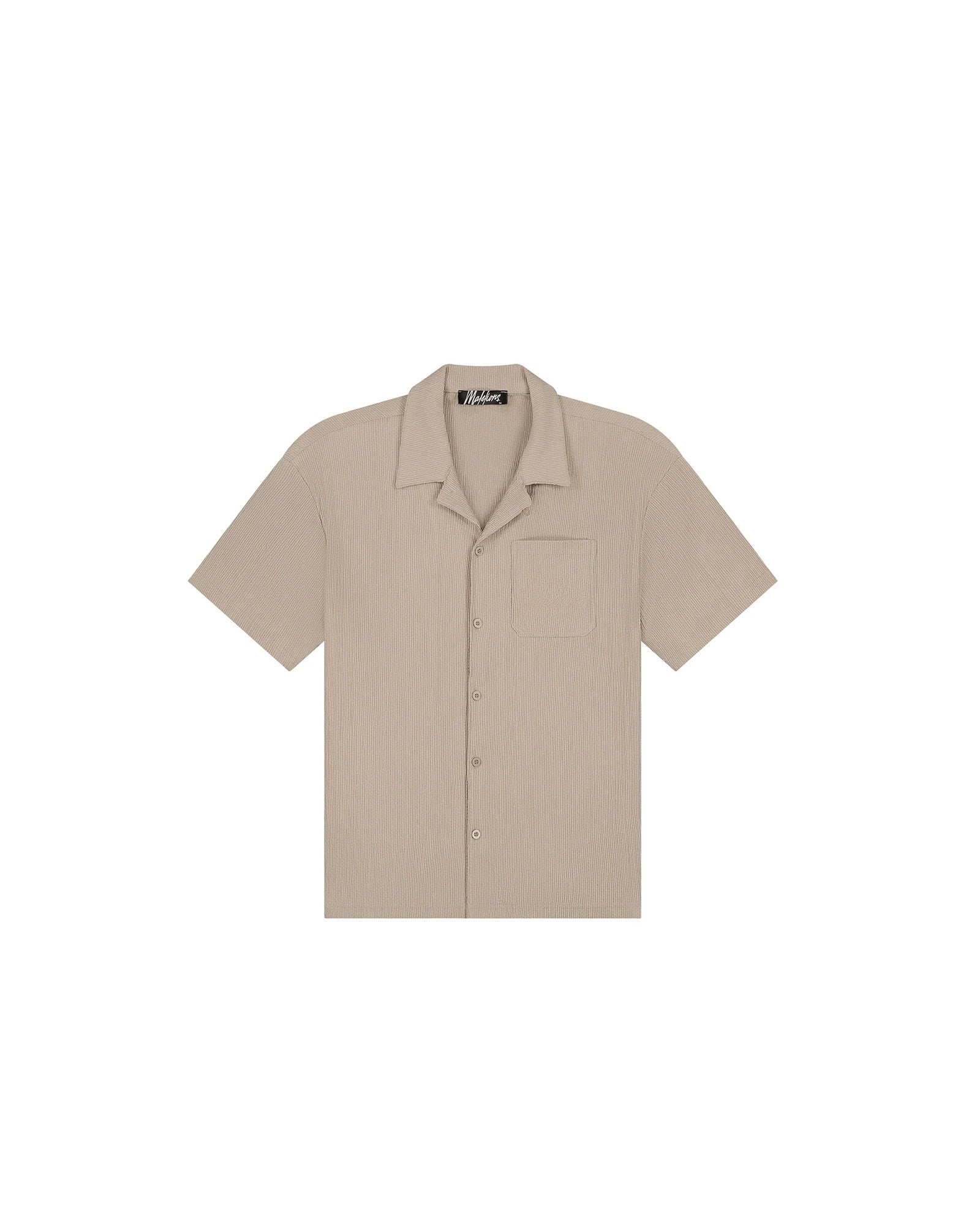 Malelions Junior Clean Seersucker Shirt | Taupe