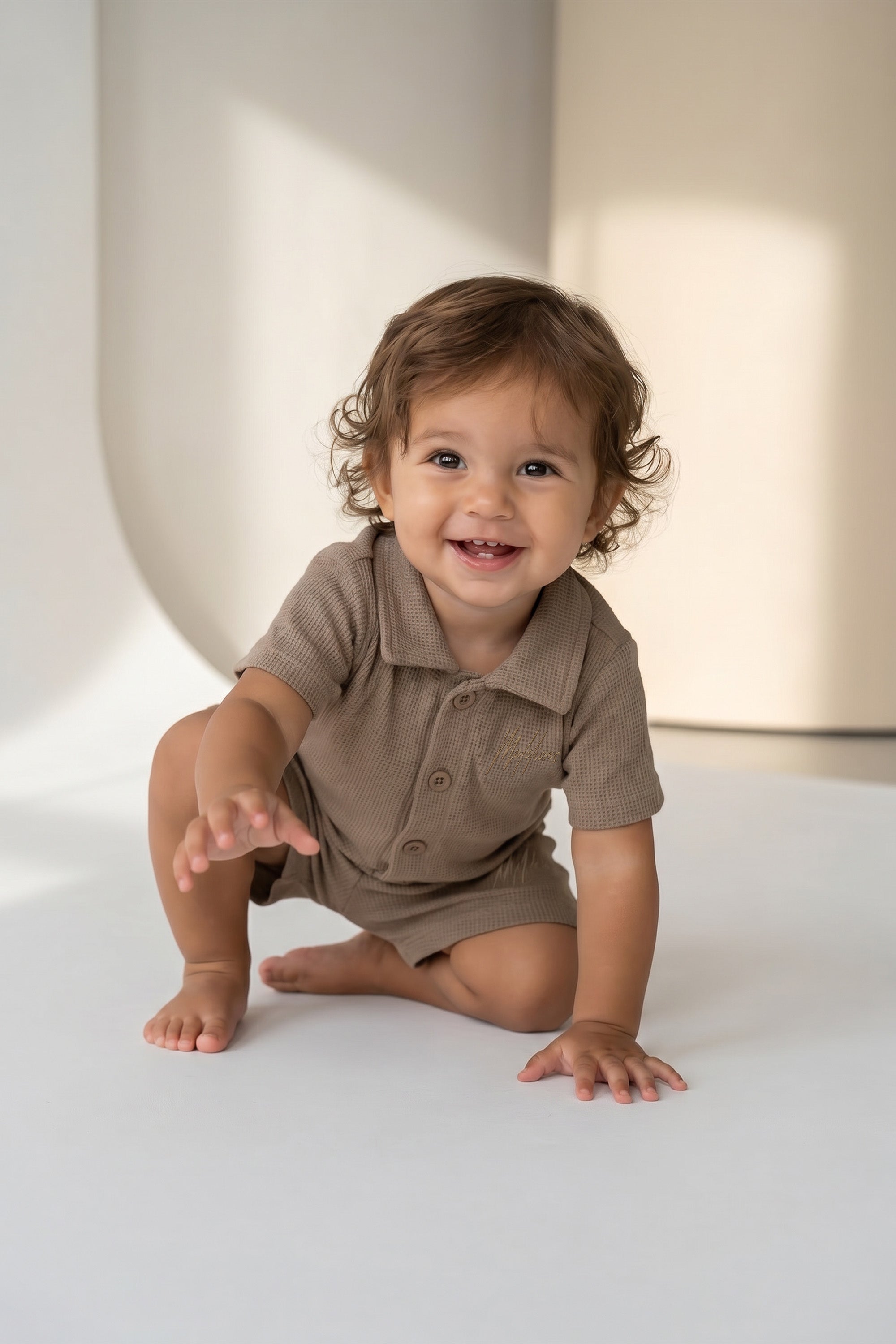 Malelions Baby Waffle Shirt | Latte