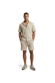 Malelions Men Ribbed Shorts | Light Taupe