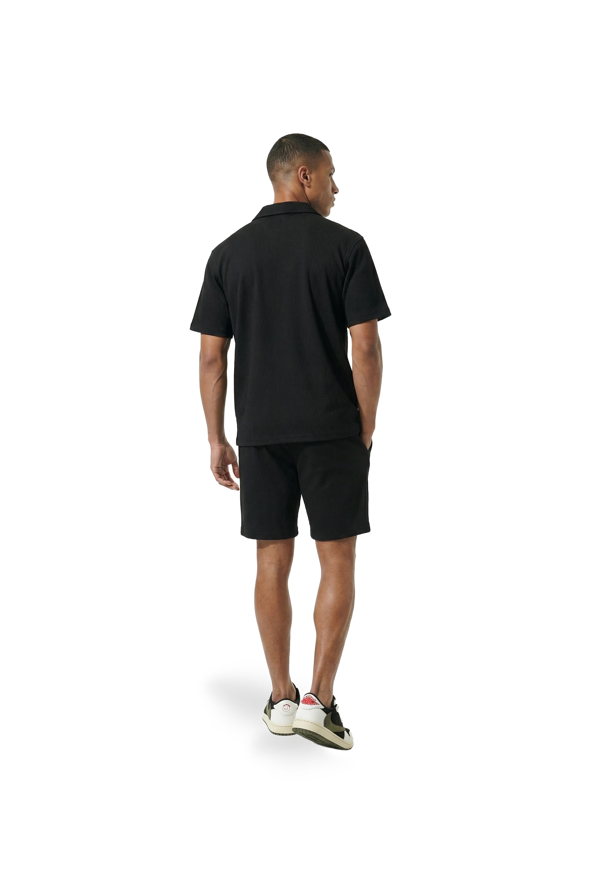 Malelions Men Ribbed Shorts | Black