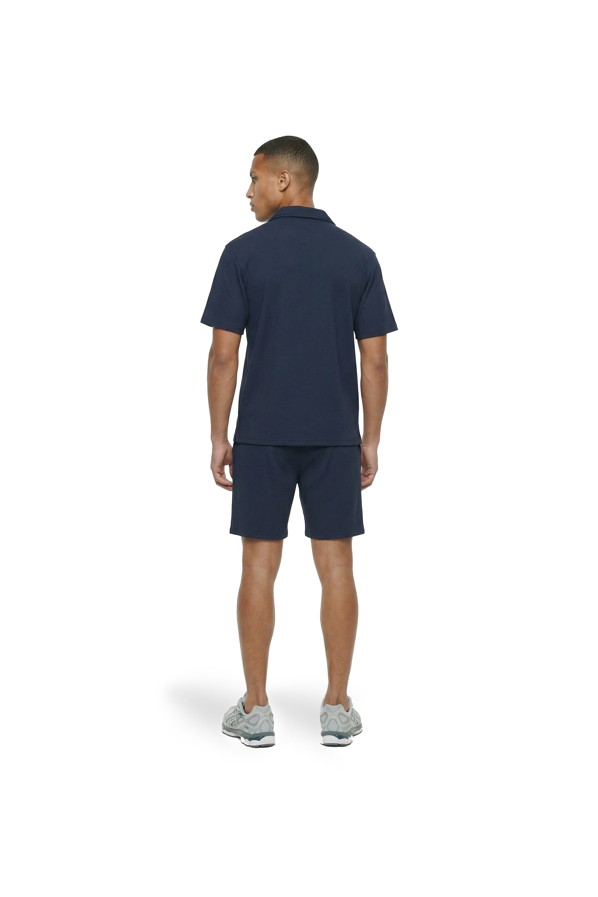 Malelions Men Ribbed Shorts | Navy