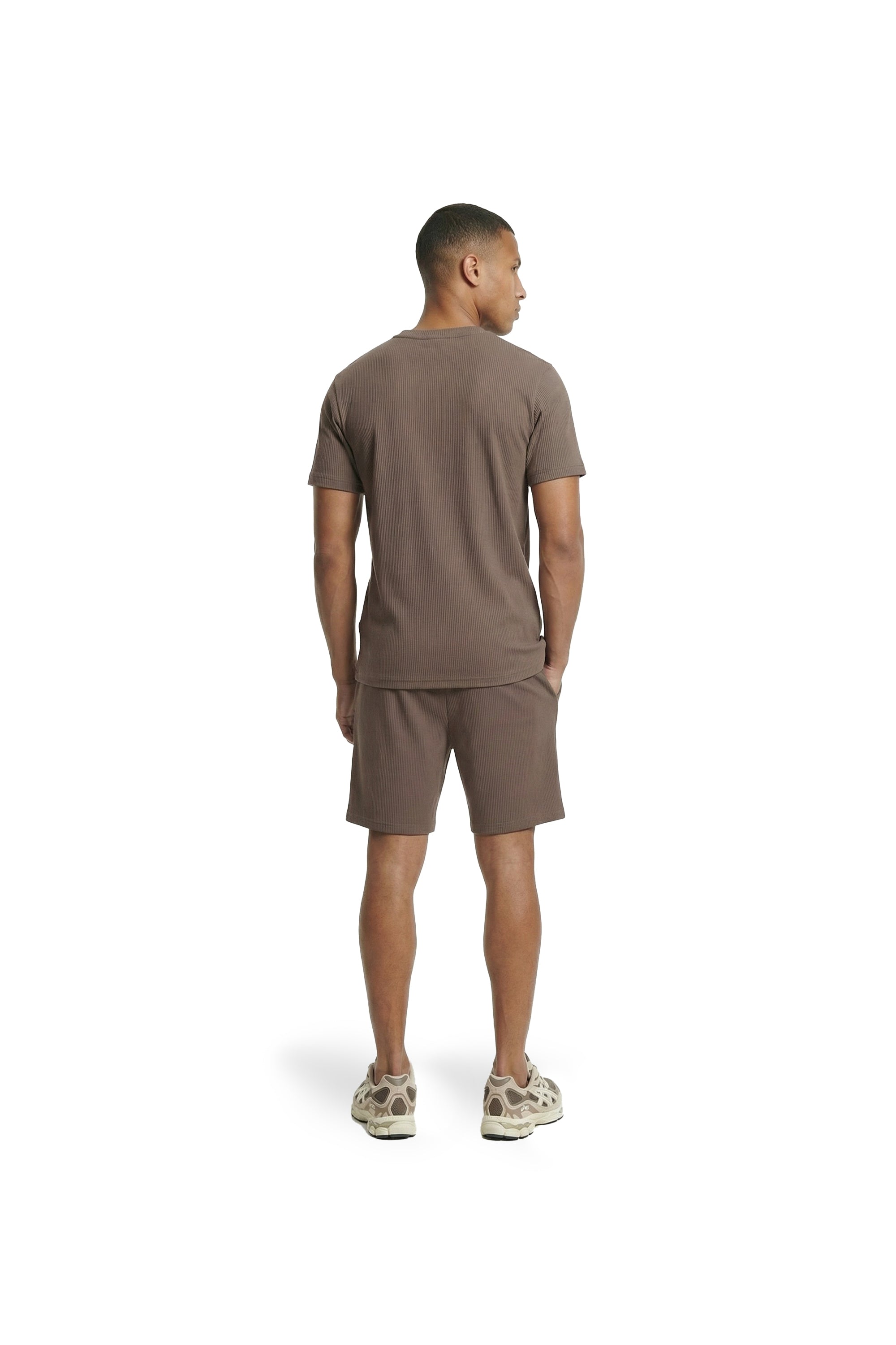Malelions Men Ribbed T-Shirt | Brown