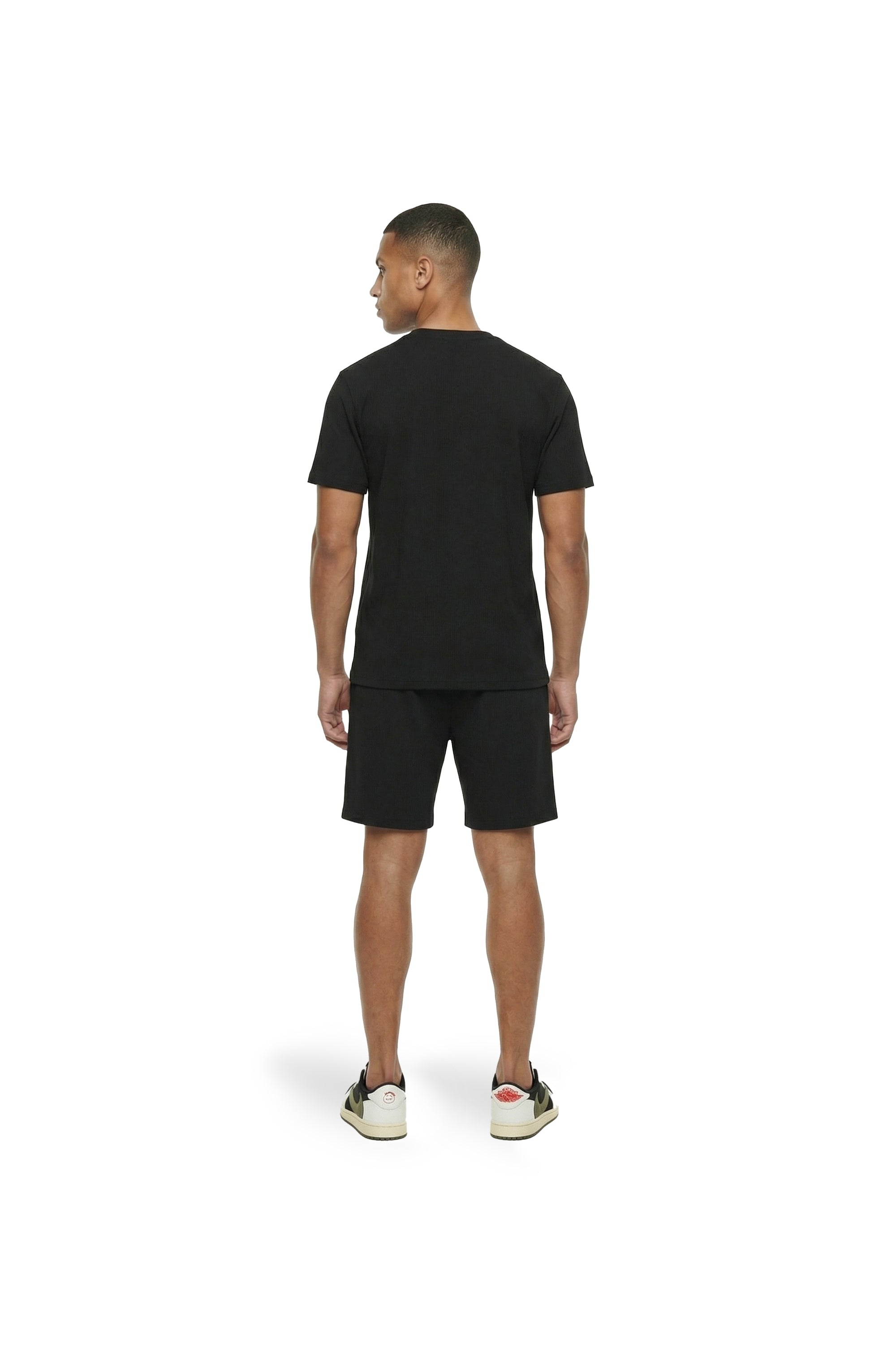 Malelions Men Ribbed T-Shirt | Black