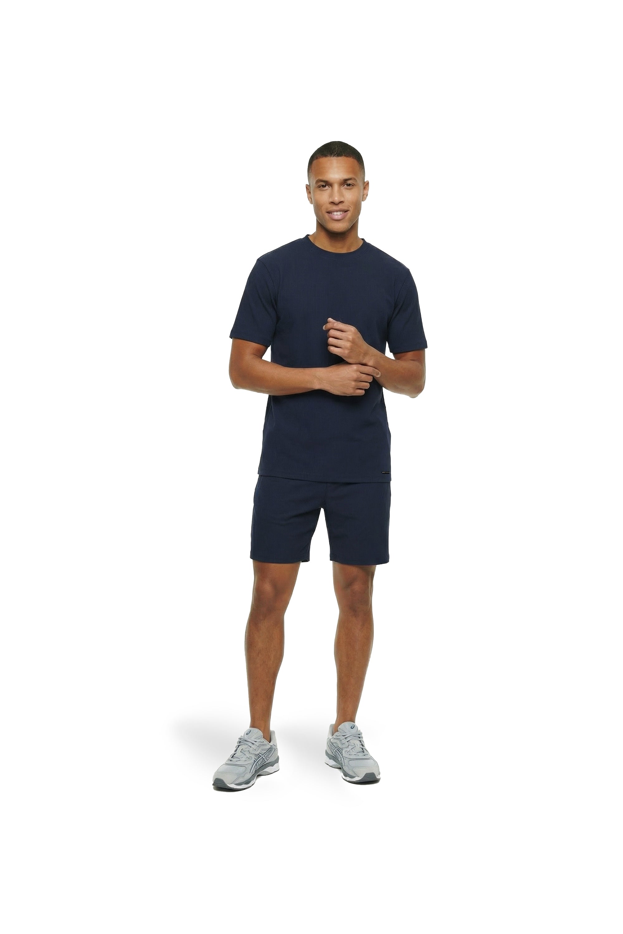 Malelions Men Ribbed T-Shirt | Navy