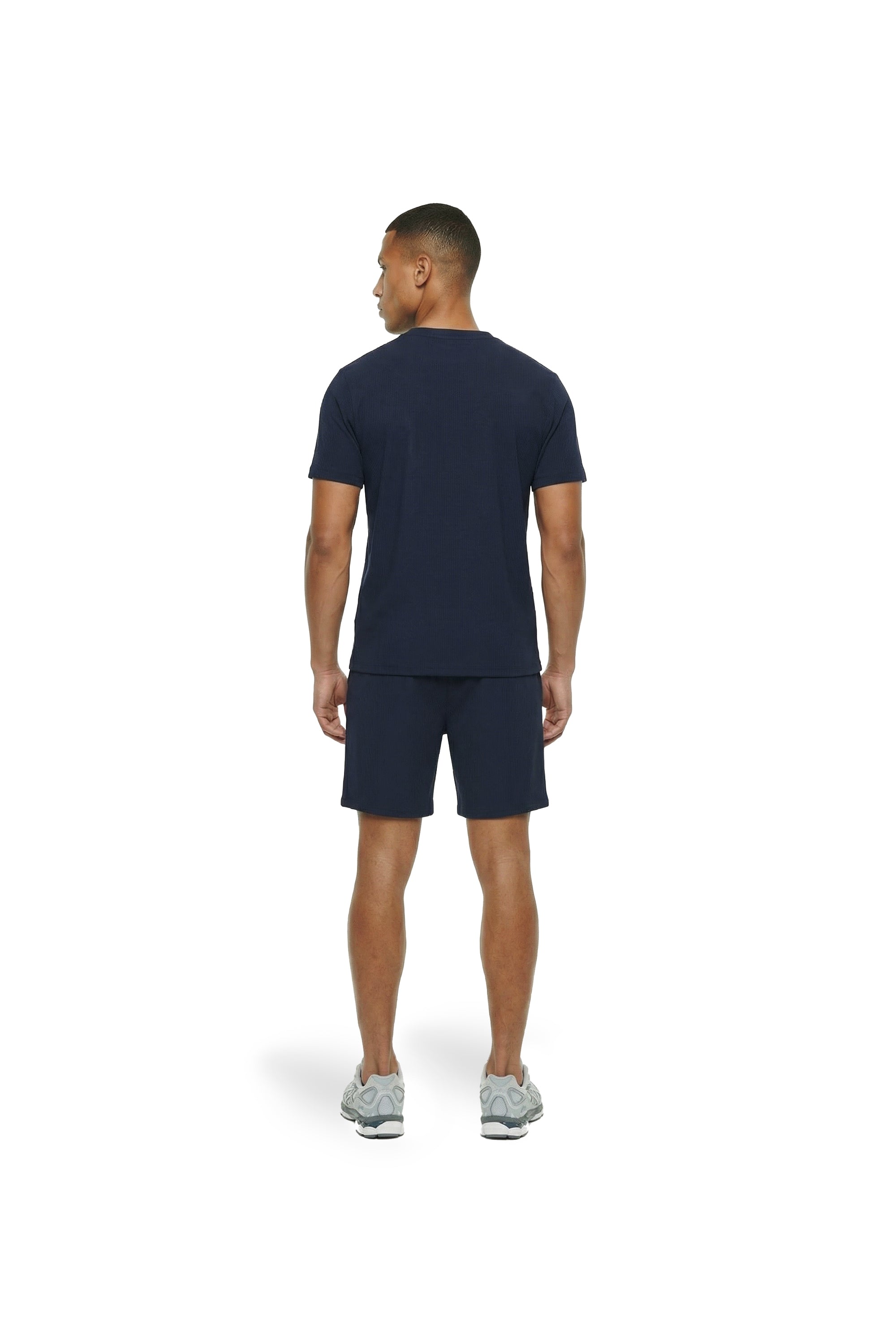 Malelions Men Ribbed T-Shirt | Navy