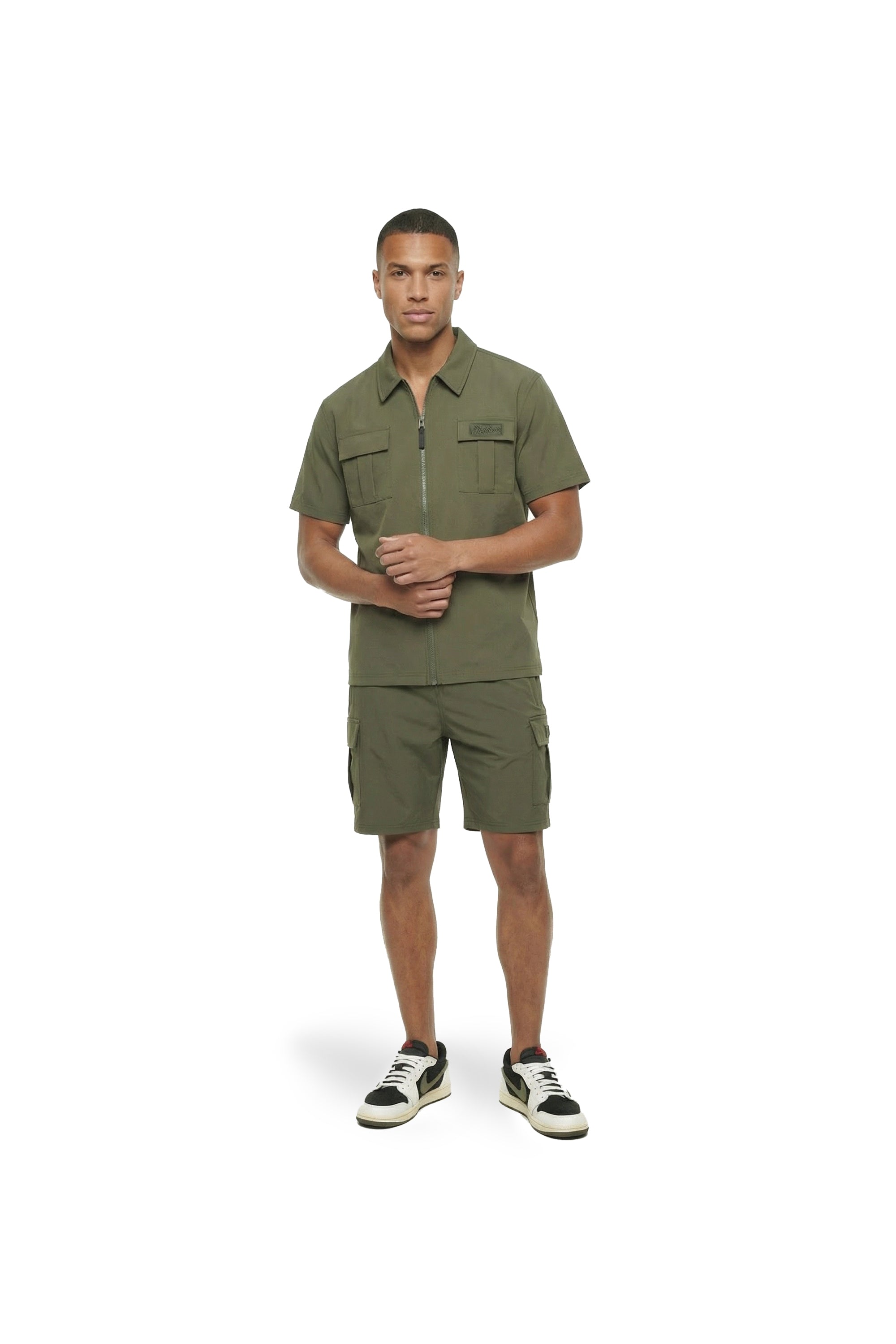 Malelions Men Capri Cargo Shorts | Vintage Green