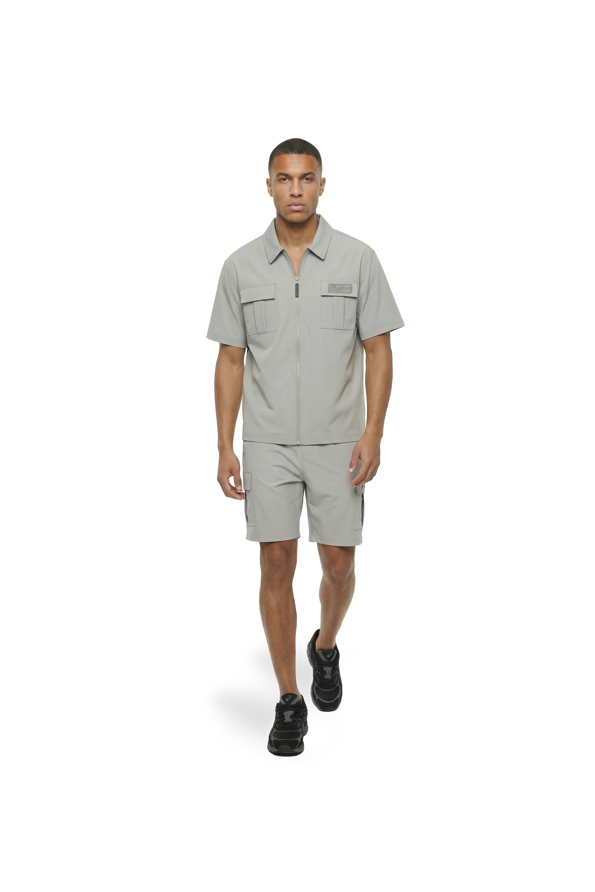 Malelions Men Capri Zip Shirt | Ice Blue