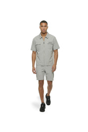 Malelions Men Capri Cargo Shorts | Ice Blue