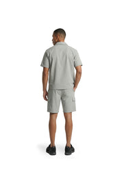 Malelions Men Capri Cargo Shorts | Ice Blue