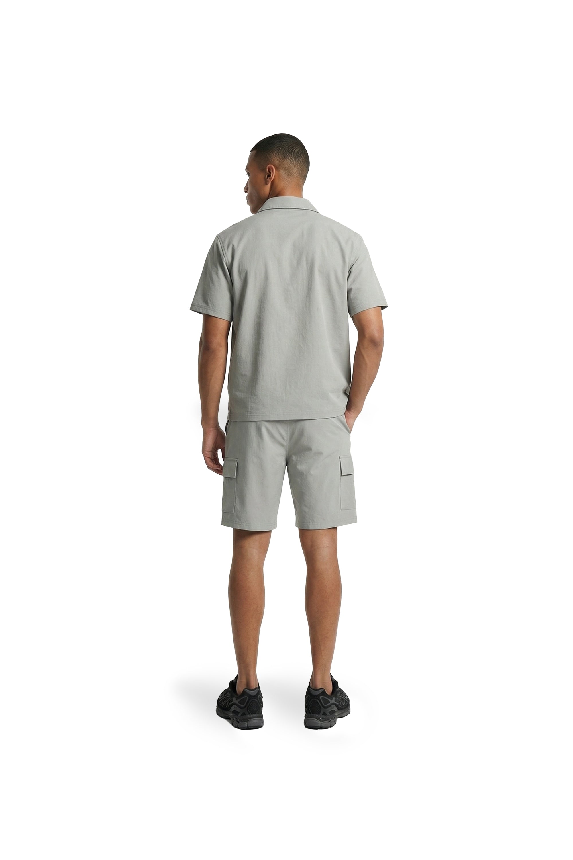Malelions Men Capri Cargo Shorts | Ice Blue