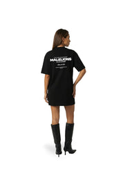 Malelions Women Italian Summer T-Shirt Dress | Black/White