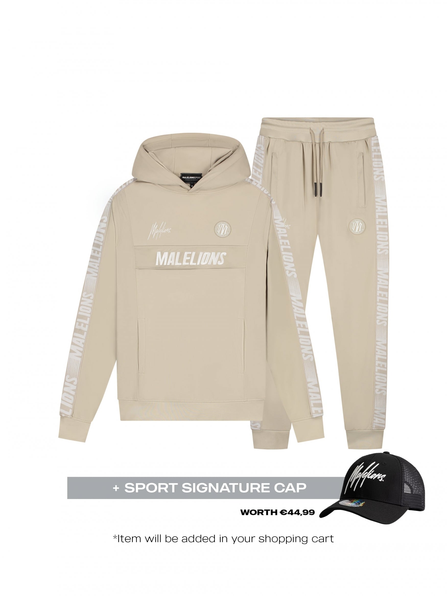  Malelions Sport Warming Up Tracksuit | Grey/White