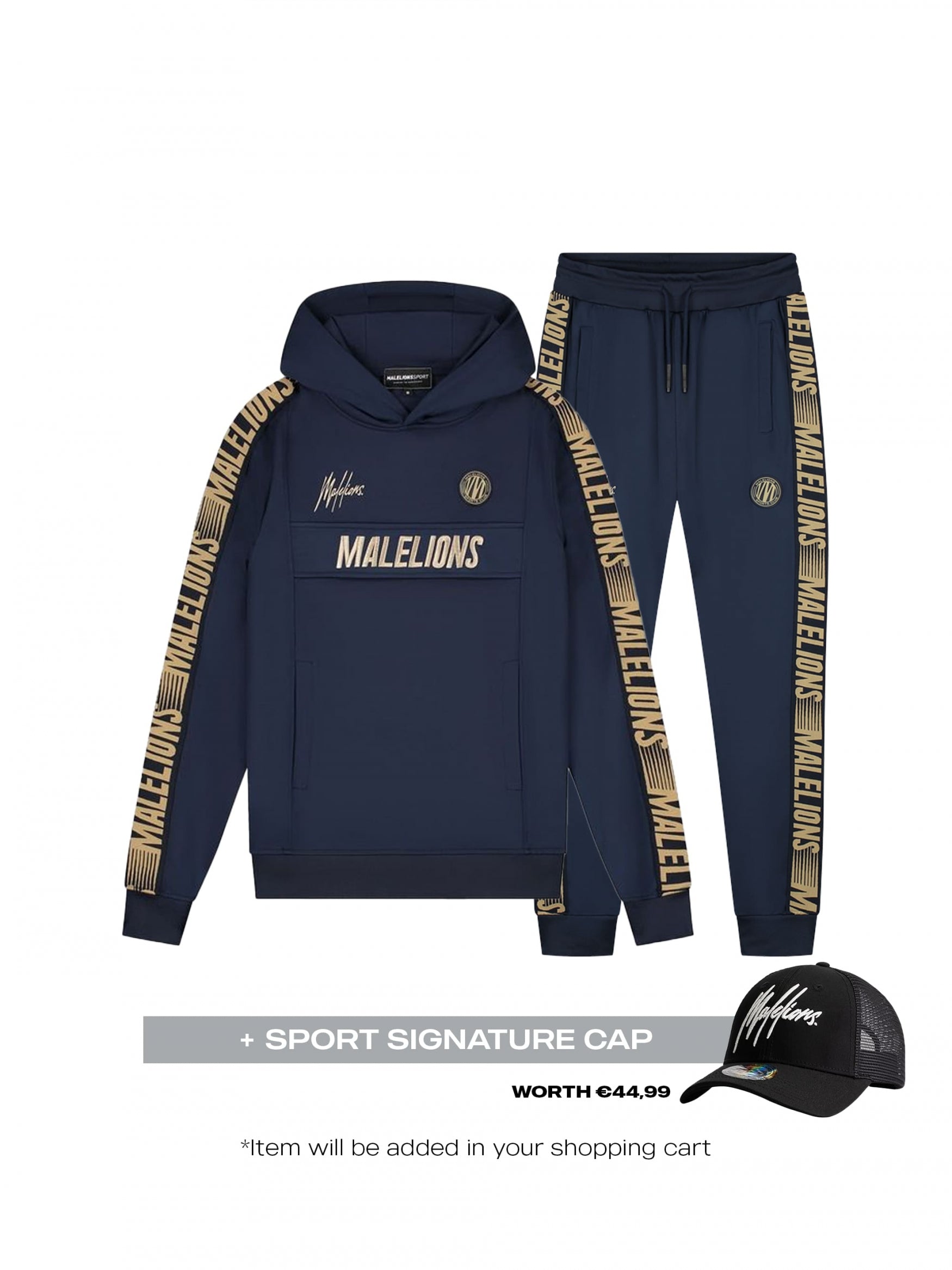  Malelions Sport Warming Up Tracksuit | Navy/Gold