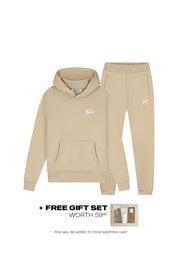 Malelions Women Signature Tracksuit | Taupe