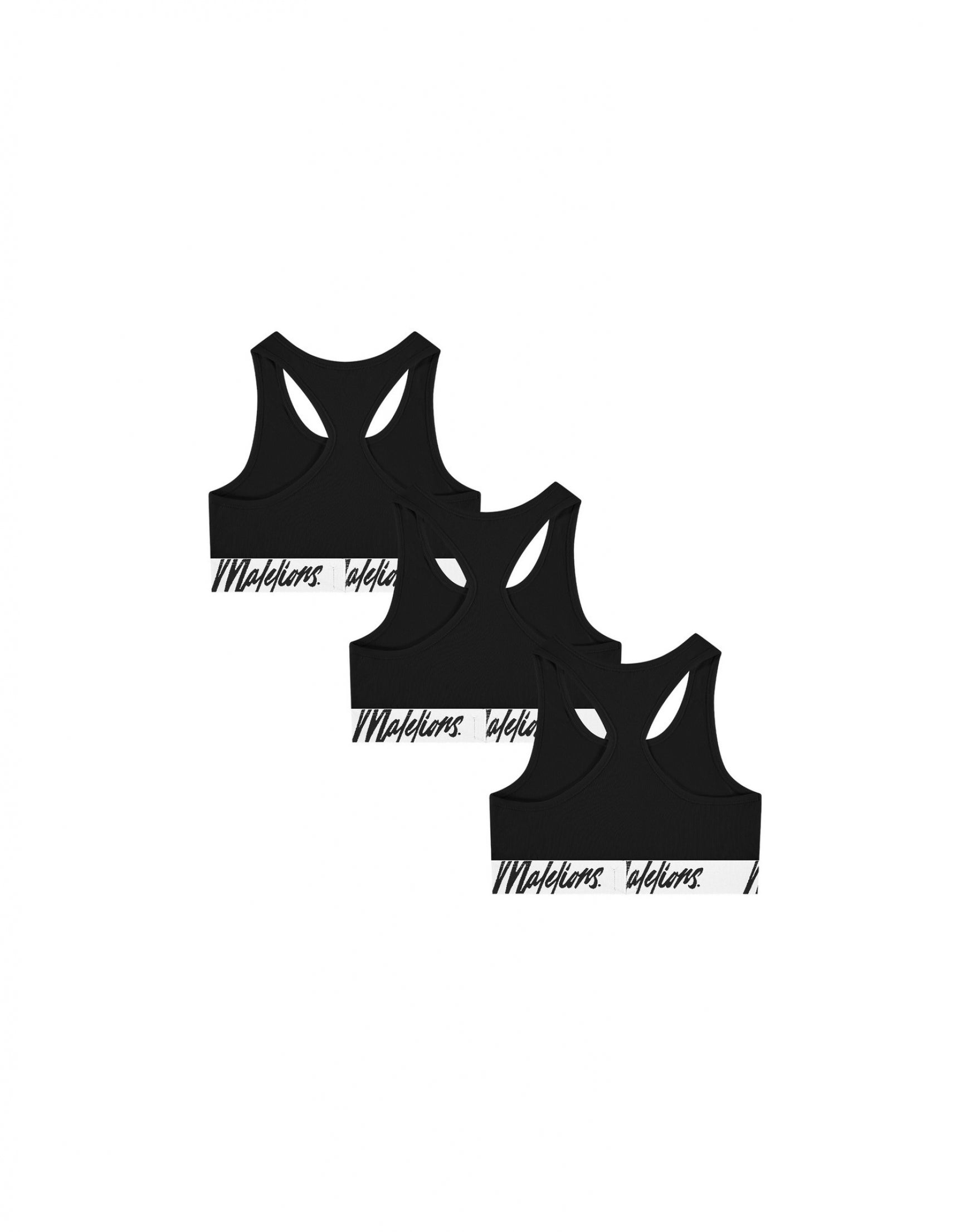 Malelions Women Bralette 3-Pack | Black