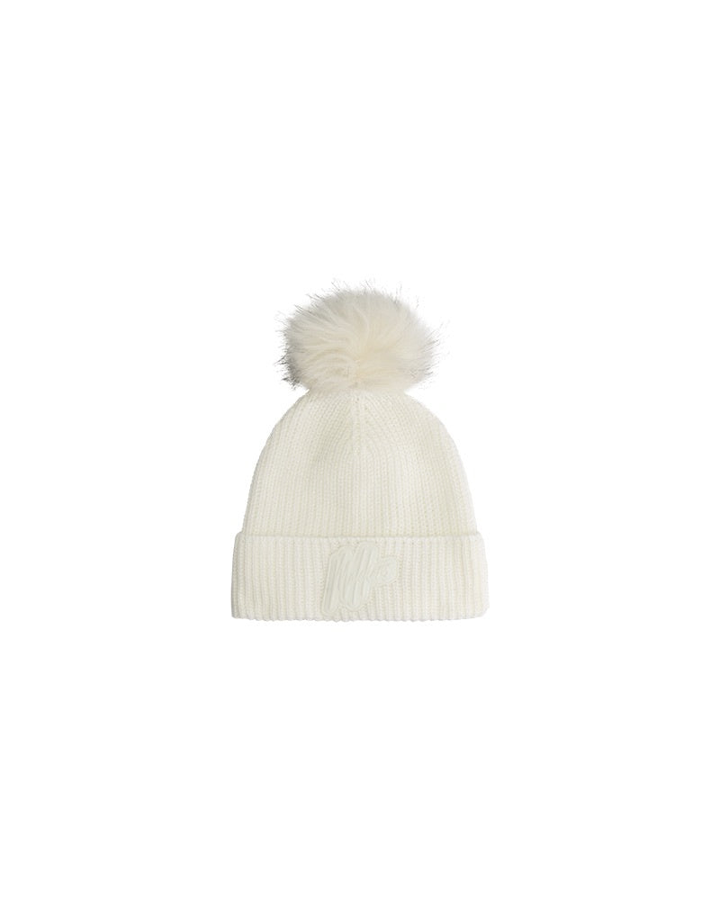 Malelions Women Signature Beanie | Off-White