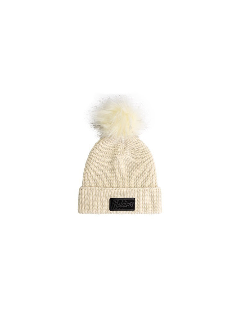 Malelions Women Knitted Beanie | Beige