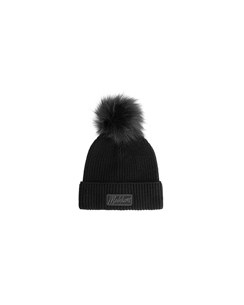 Malelions Women Knitted Beanie | Black