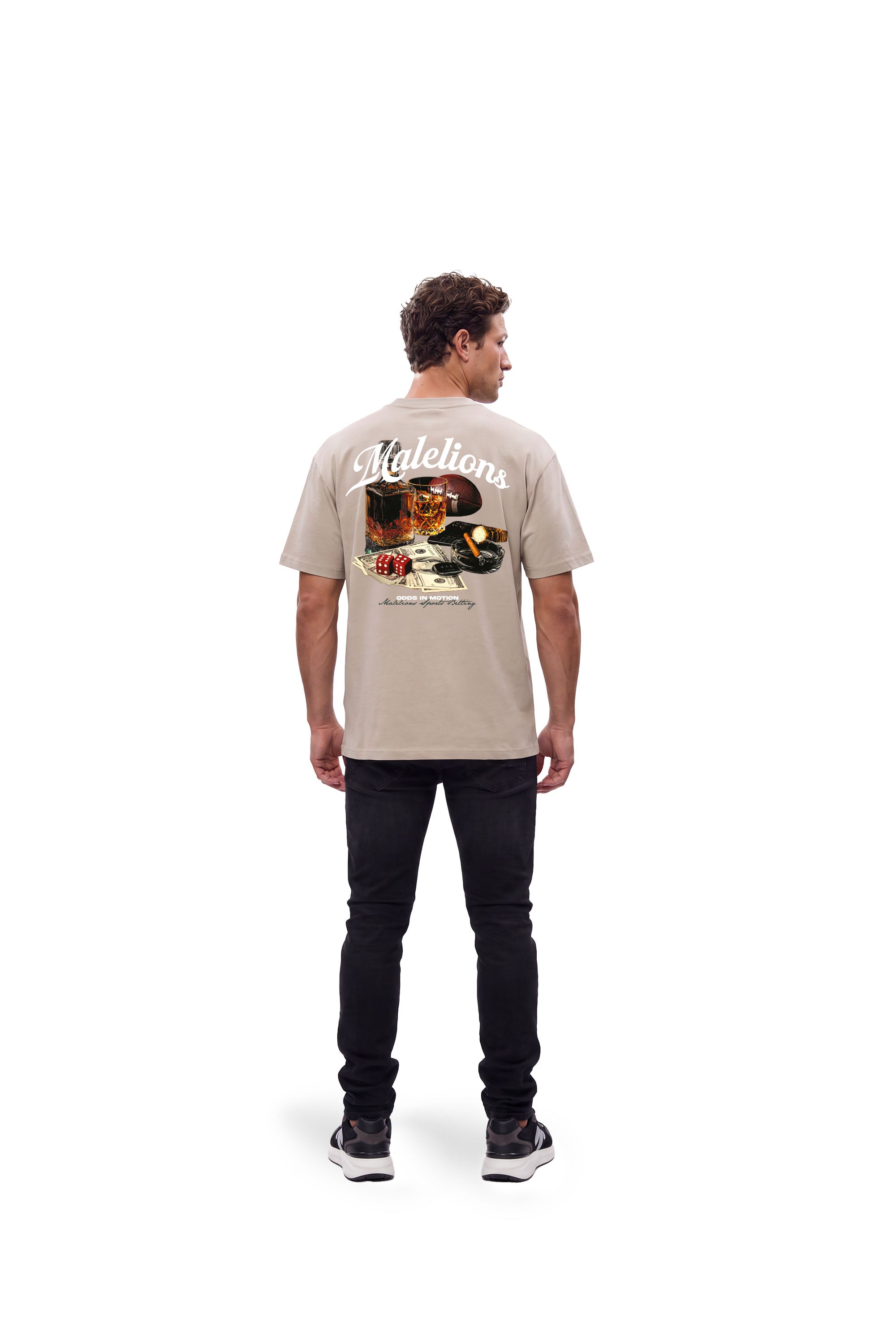 Malelions Men Sports Betting T-Shirt | Almond