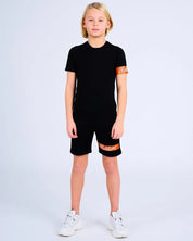 Malelions Junior Captain T-Shirt 2.0 | Black/Orange