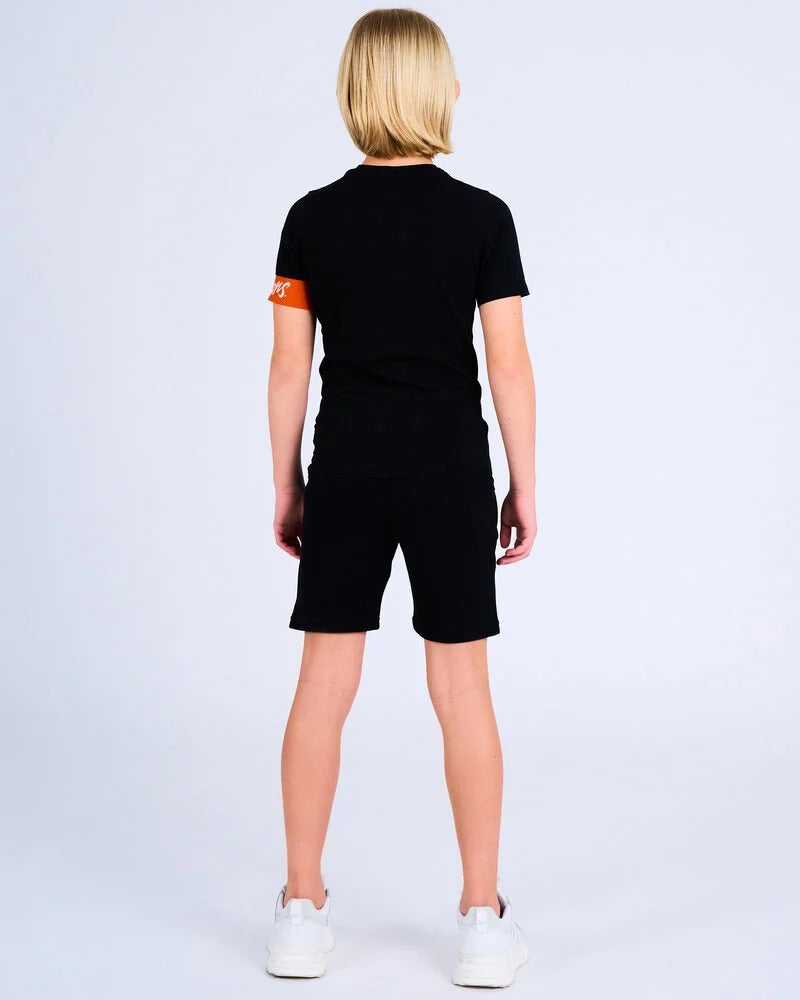 Malelions Junior Captain T-Shirt 2.0 | Black/Orange