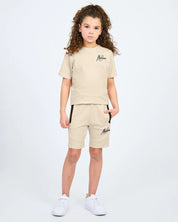 Malelions Junior Sport Counter T-Shirt | Beige